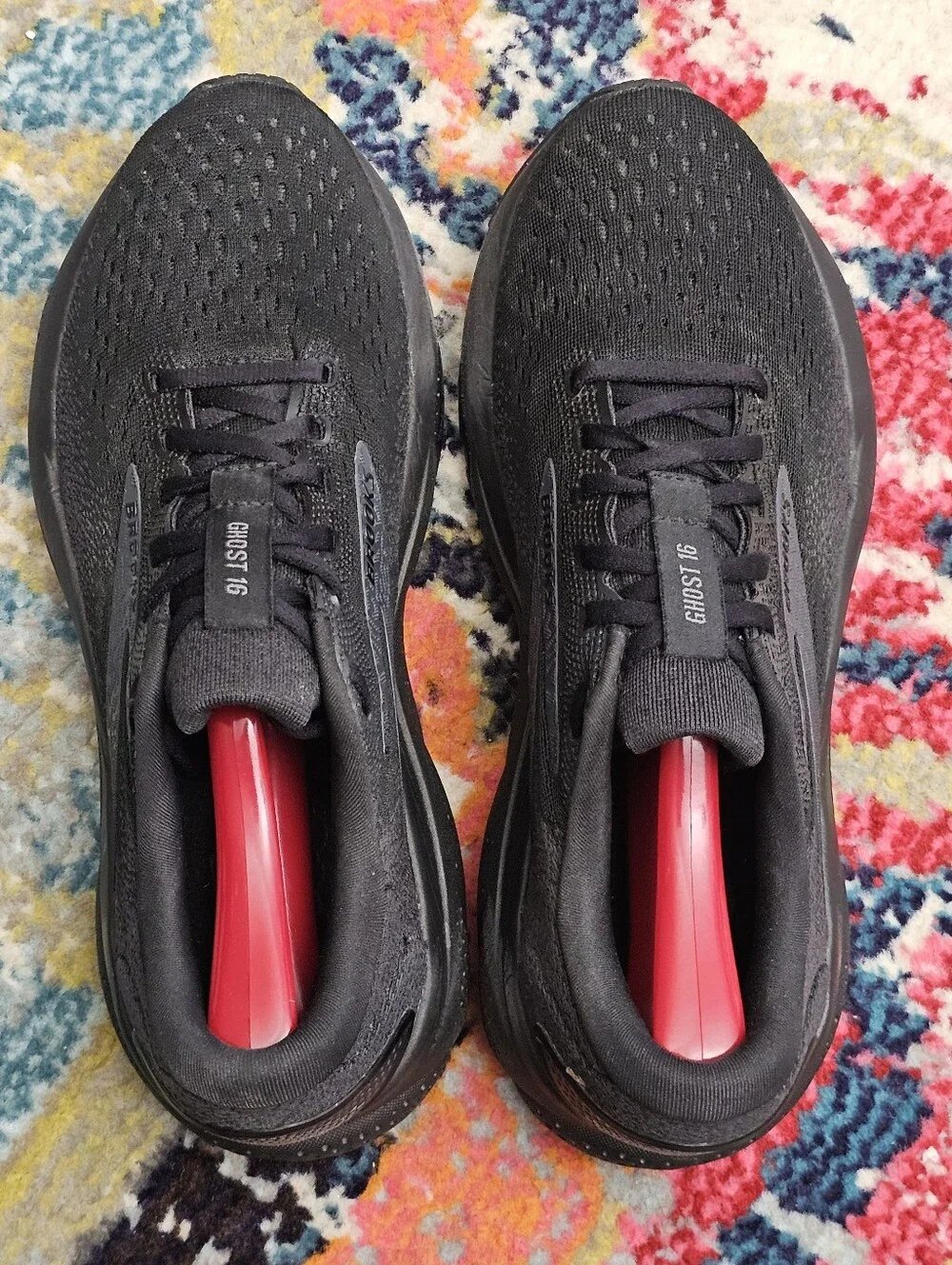 Brooks Ghost 16 Mens 7.5 Narrow Black Running Shoes 1204071D020 Sneakers